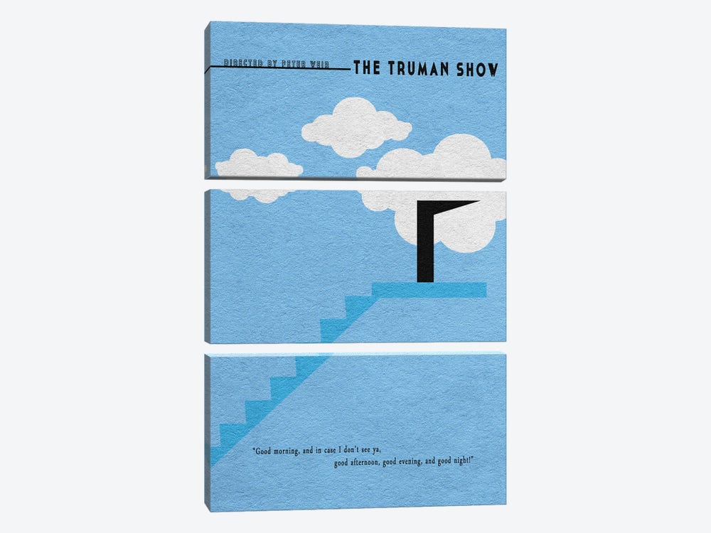 The Truman Show by Ayse Deniz Akerman 3-piece Canvas Print