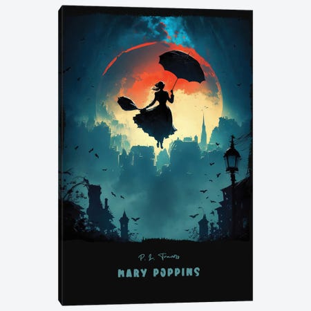 Mary Poppins Canvas Print #ADA840} by Ayse Deniz Akerman Canvas Art Print