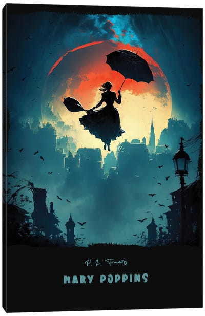 Mary Poppins Canvas Art Print - Novel Art