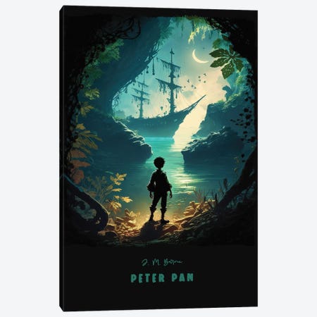 Peter Pan Canvas Print #ADA846} by Ayse Deniz Akerman Canvas Art