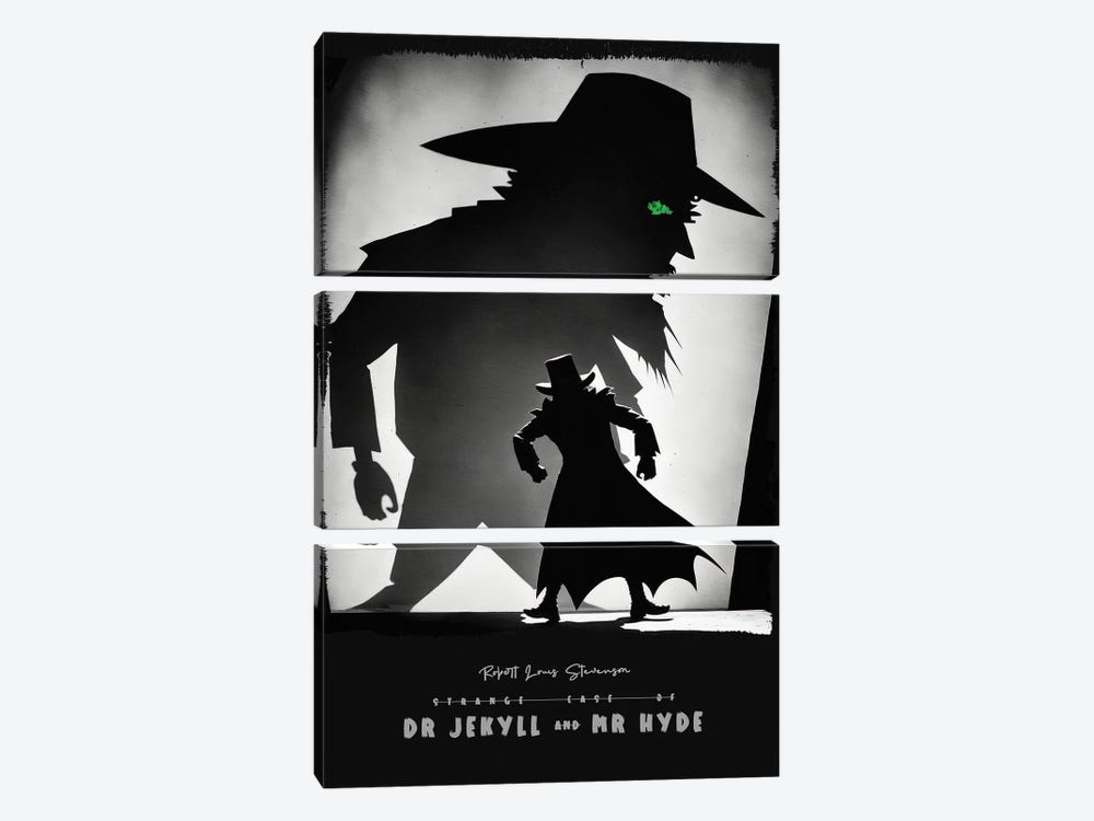 Strange Case Of Dr Jekyll And Mr Hyde by Ayse Deniz Akerman 3-piece Canvas Print