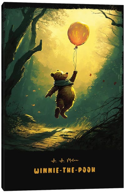 Winnie The Pooh Canvas Art Print - Literature Art