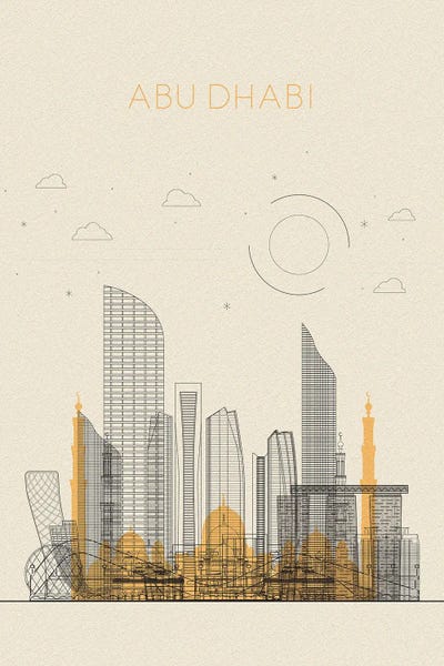 United Arab Emirates: Abu Dhabi, UAE Cityscape by Ayse Deniz Akerman