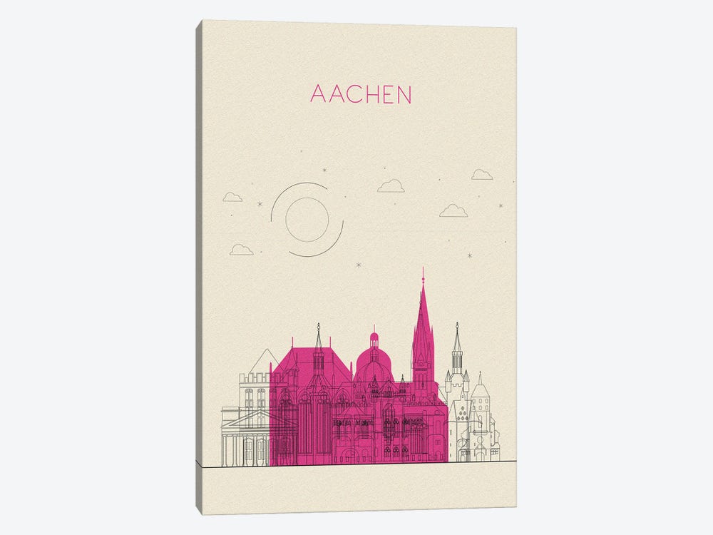 Aachen, Germany Cityscape by Ayse Deniz Akerman 1-piece Canvas Art