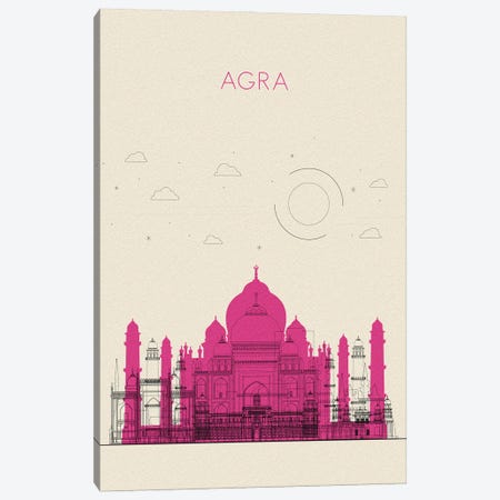 Agra, India Cityscape Canvas Print #ADA876} by Ayse Deniz Akerman Canvas Art Print