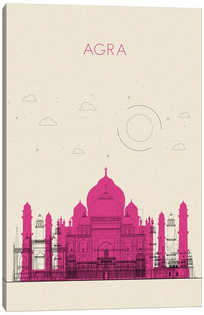 Agra, India Cityscape Canvas Art Print - The Seven Wonders of the World