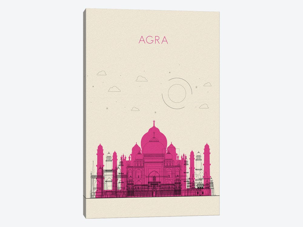 Agra, India Cityscape by Ayse Deniz Akerman 1-piece Canvas Print