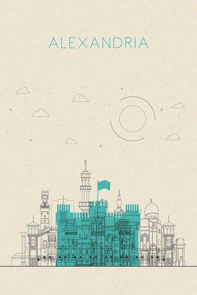 Ayse Deniz Akerman: Alexandria, Egypt Cityscape by Ayse Deniz Akerman