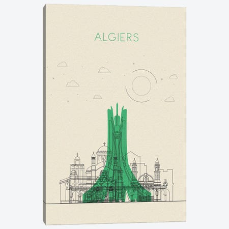 Algiers, Algeria Cityscape Canvas Print #ADA880} by Ayse Deniz Akerman Canvas Art Print