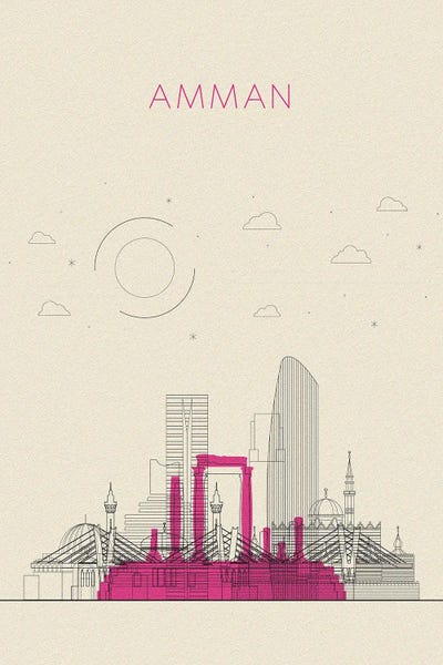 Jordan: Amman, Jordan Cityscape by Ayse Deniz Akerman