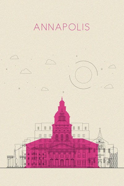 Ayse Deniz Akerman: Annapolis, Maryland Cityscape by Ayse Deniz Akerman