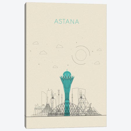 Astana, Kazakhstan Cityscape Canvas Print #ADA889} by Ayse Deniz Akerman Canvas Print