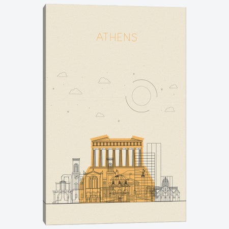 Athens, Greece Cityscape Canvas Print #ADA890} by Ayse Deniz Akerman Canvas Art