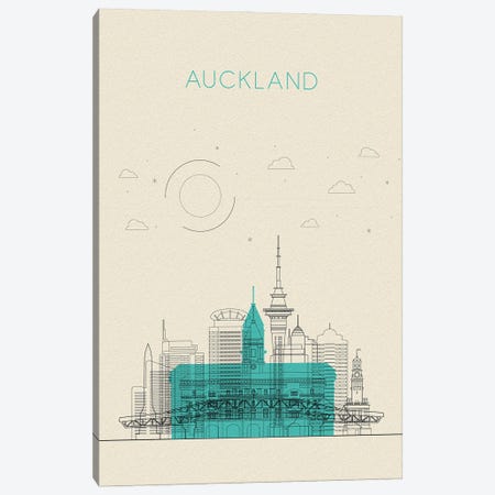 Auckland, New Zealand Cityscape Canvas Print #ADA892} by Ayse Deniz Akerman Canvas Art