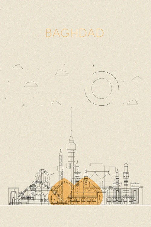 Baghdad, Iraq Cityscape by Ayse Deniz Akerman wall art
