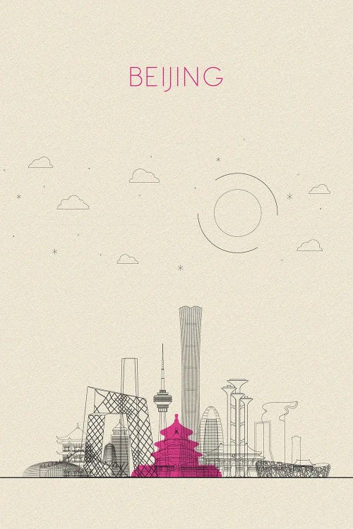 Beijing, China Cityscape by Ayse Deniz Akerman wall art
