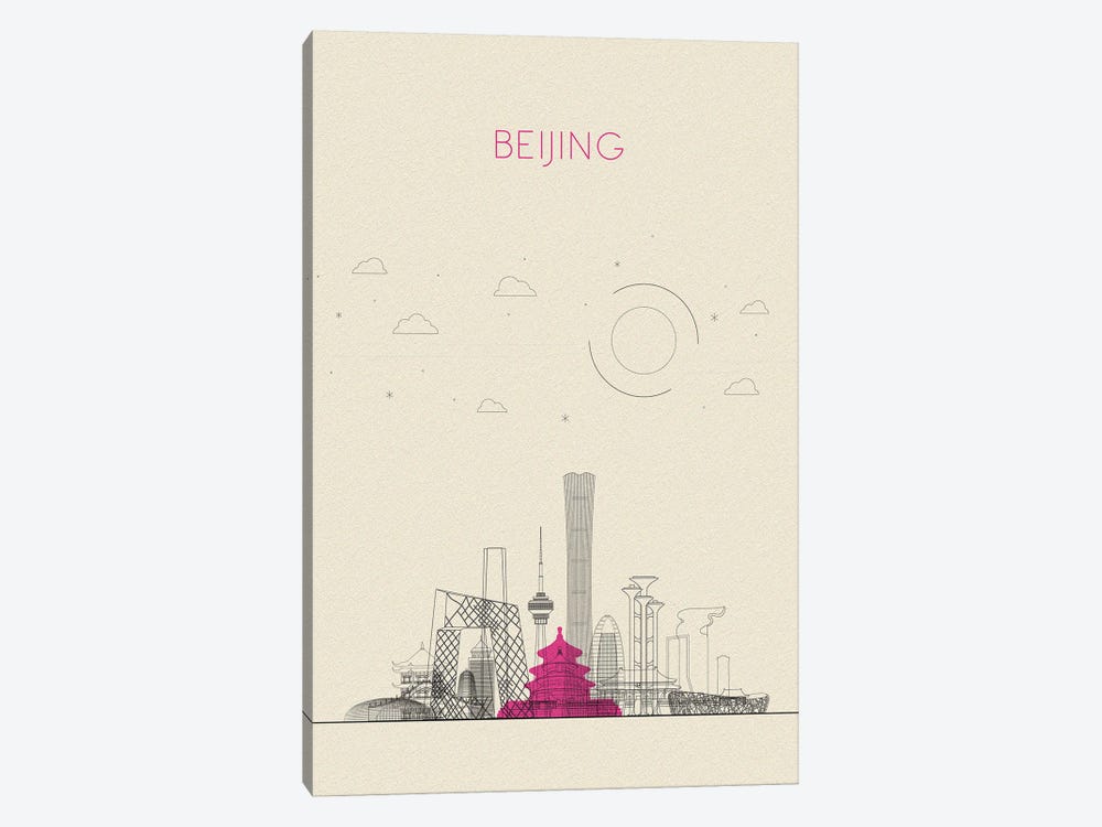 Beijing, China Cityscape by Ayse Deniz Akerman 1-piece Canvas Print