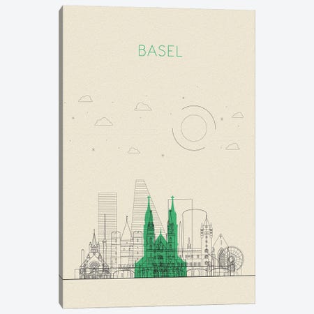 Basel, Switzerland Cityscape Canvas Print #ADA901} by Ayse Deniz Akerman Canvas Art