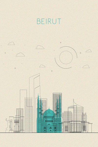Lebanon: Beirut, Lebanon Cityscape by Ayse Deniz Akerman