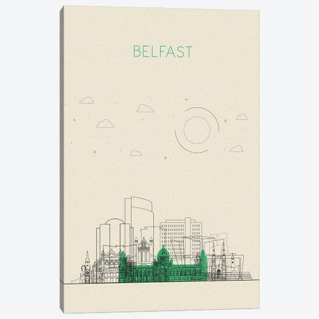 Belfast, United Kingdom Cityscape Canvas Print #ADA904} by Ayse Deniz Akerman Canvas Print