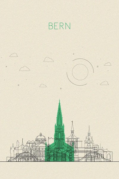 Bern: Bern, Switzerland Cityscape by Ayse Deniz Akerman