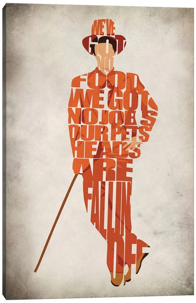Lloyd Canvas Art Print - Typographic Celebrities