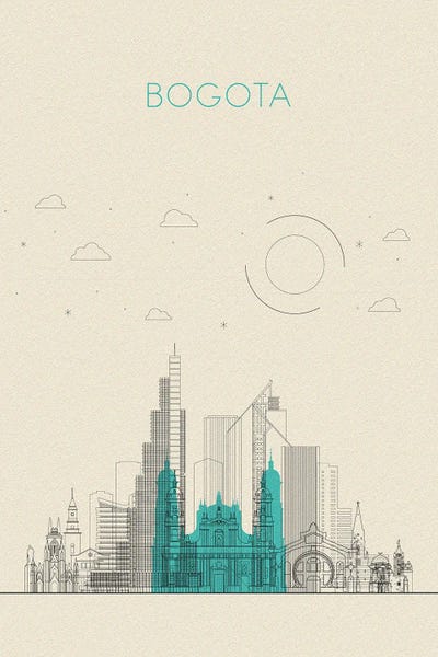 Ayse Deniz Akerman: Bogota, Colombia Cityscape by Ayse Deniz Akerman