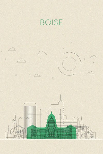 Idaho: Boise, Idaho Cityscape by Ayse Deniz Akerman