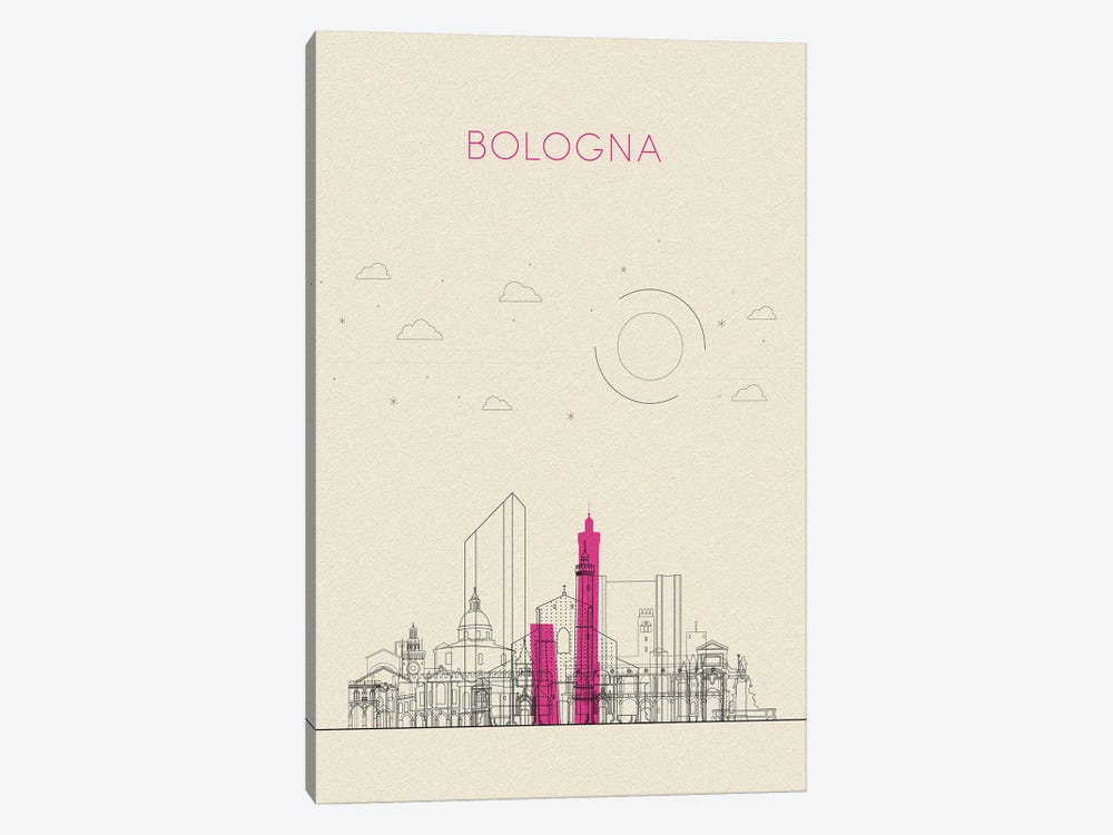 Bologna, Italy Cityscape by Ayse Deniz Akerman 1-piece Canvas Print