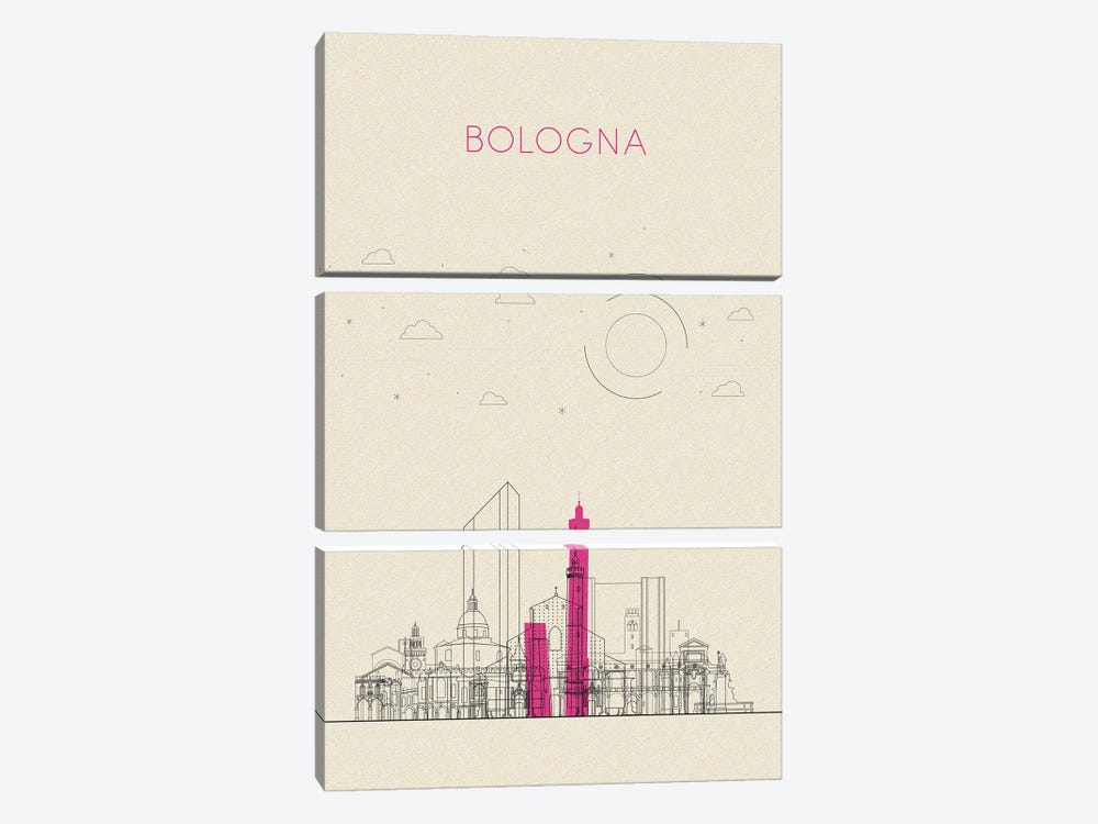 Bologna, Italy Cityscape by Ayse Deniz Akerman 3-piece Art Print