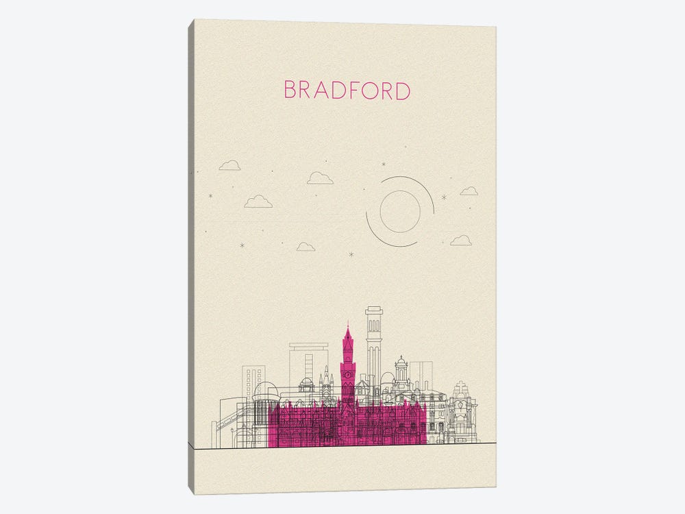 Bradford, United Kingdom Cityscape by Ayse Deniz Akerman 1-piece Canvas Art Print
