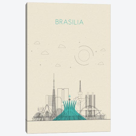 Brasilia, Brazil Cityscape Canvas Print #ADA918} by Ayse Deniz Akerman Canvas Art Print