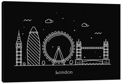 London Canvas Art Print - Ferris Wheels