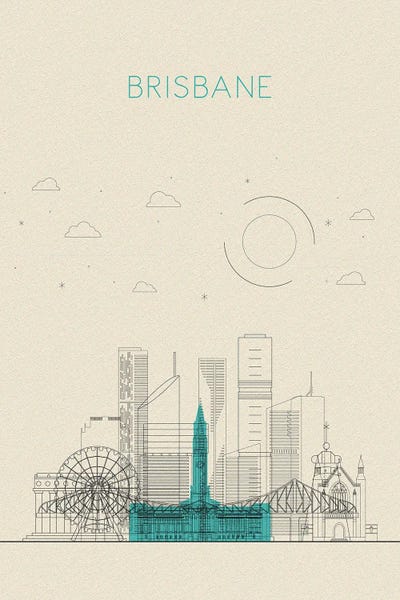 Queensland: Brisbane, Australia Cityscape by Ayse Deniz Akerman