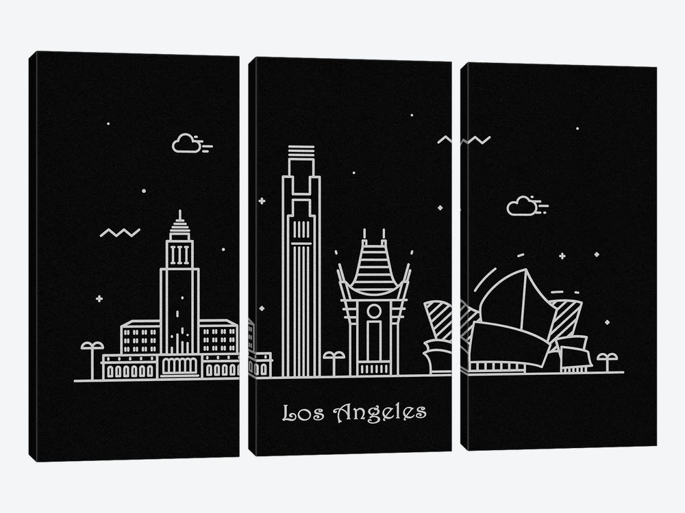 Los Angeles by Ayse Deniz Akerman 3-piece Art Print