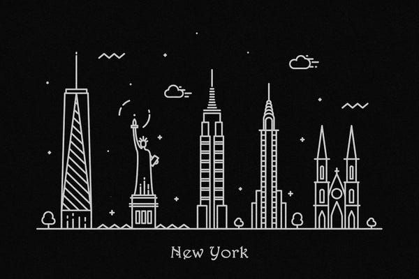 New York City Skylines: New York by Ayse Deniz Akerman