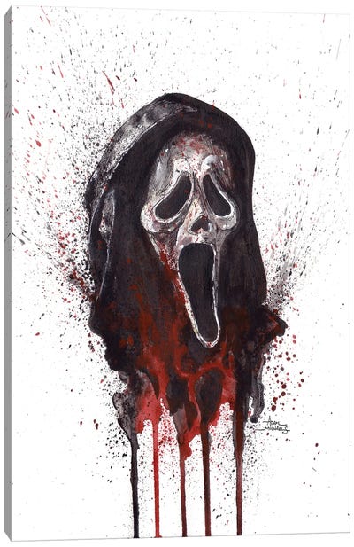 Scream Ghostface Canvas Art Print - Nineties Nostalgia Art