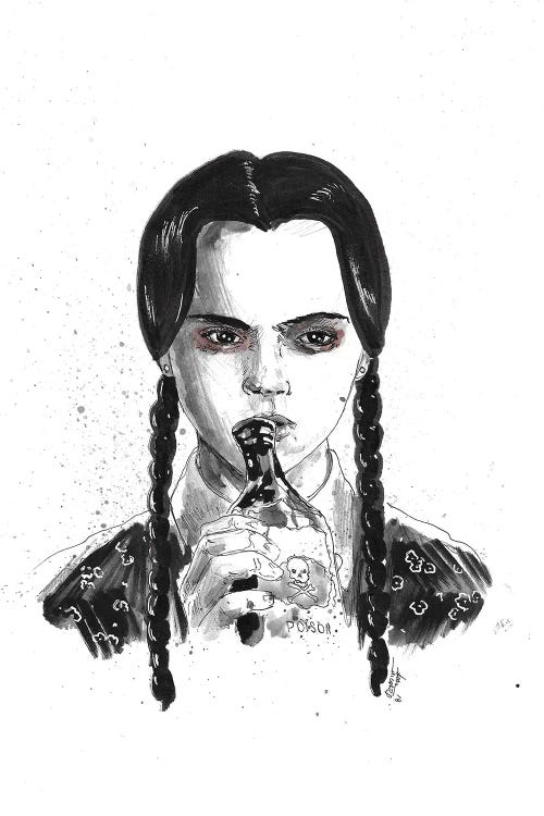 Wednesday Addams by Adam Michaels wall art