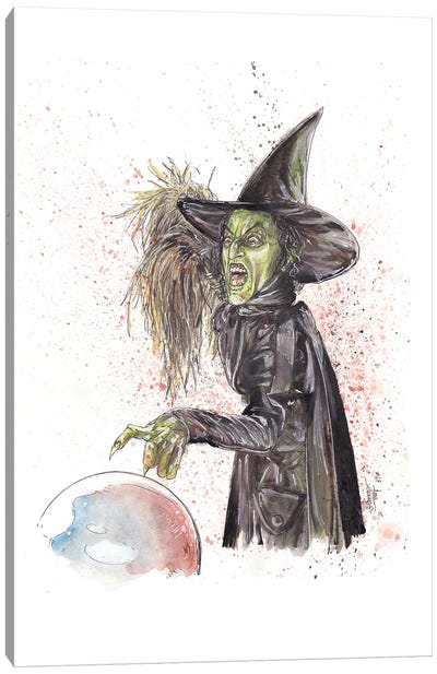 Wicked Witch Canvas Art Print - Halloween Art