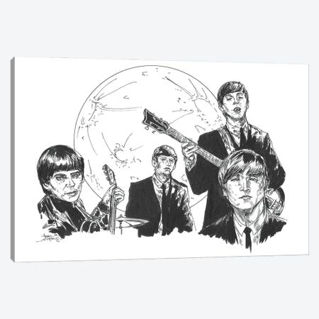 Beatles Vampire Canvas Print #ADC16} by Adam Michaels Art Print