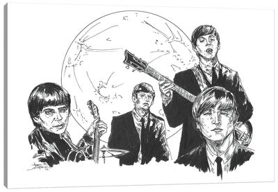 Beatles Vampire Canvas Art Print - George Harrison