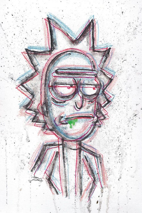 3D Rick With Green Drool