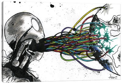 Color Through Sound Robot Canvas Art Print - Adam Michaels