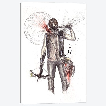 Daryl But Things Changed Walking Dead Canvas Print #ADC31} by Adam Michaels Canvas Wall Art