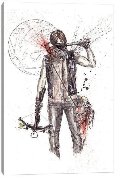 Daryl But Things Changed Walking Dead Canvas Art Print - Adam Michaels