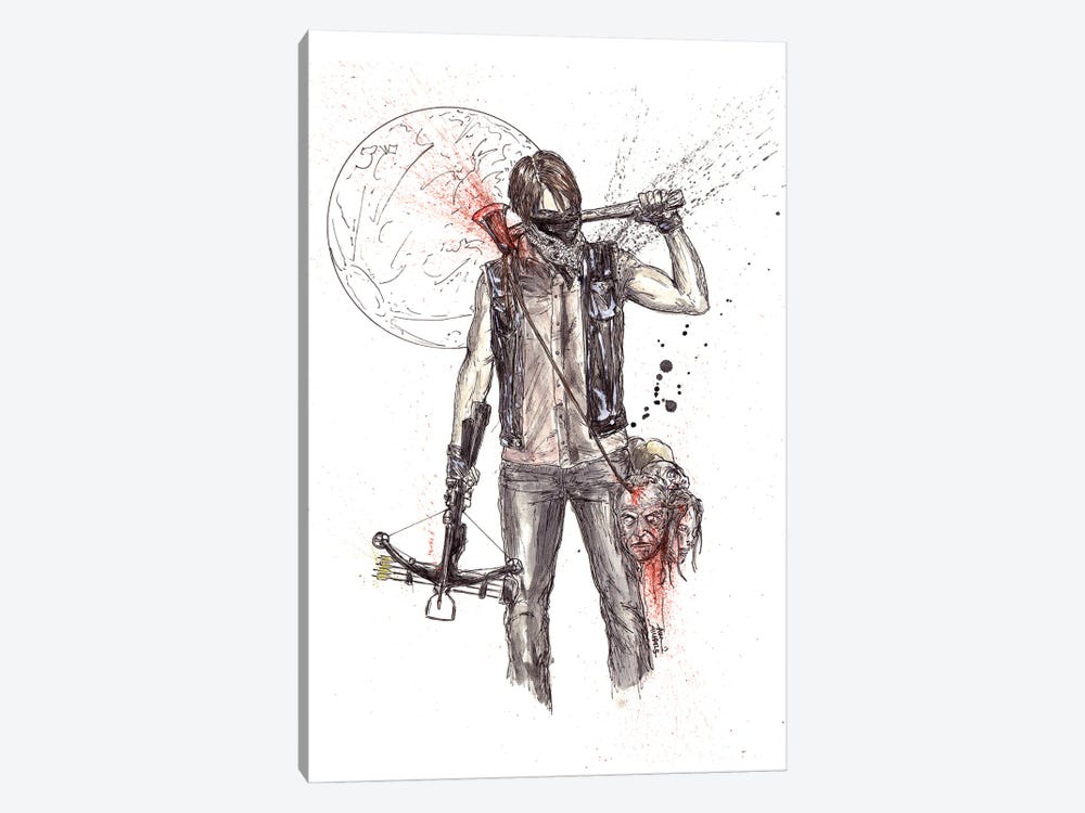 Daryl But Things Changed Walking Dead by Adam Michaels 1-piece Canvas Artwork