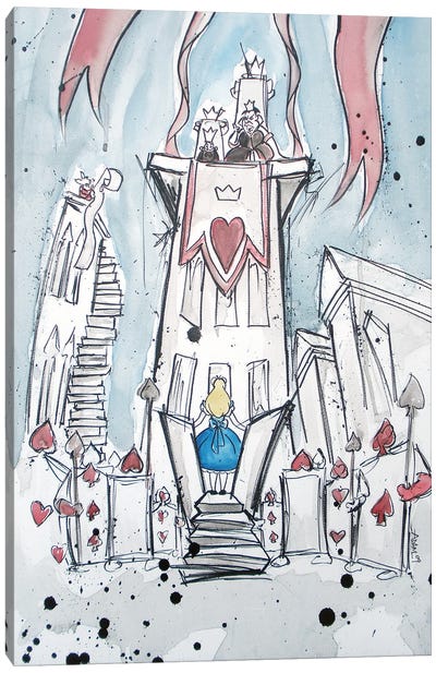 Deck Of Cards Canvas Art Print - Alice In Wonderland