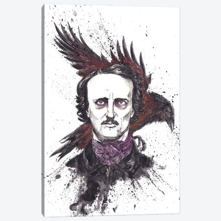 Edgar Allen Poe Canvas Print #ADC39} by Adam Michaels Canvas Art