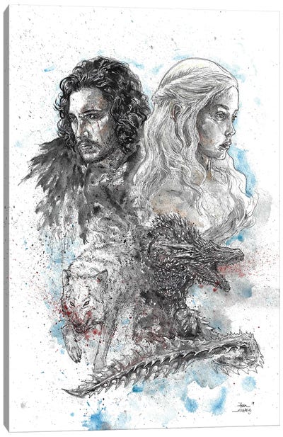 Game Of Thrones Canvas Art Print - Jon Snow