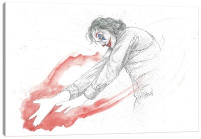 Joker Dance Canvas Art Print - Joaquin Phoenix